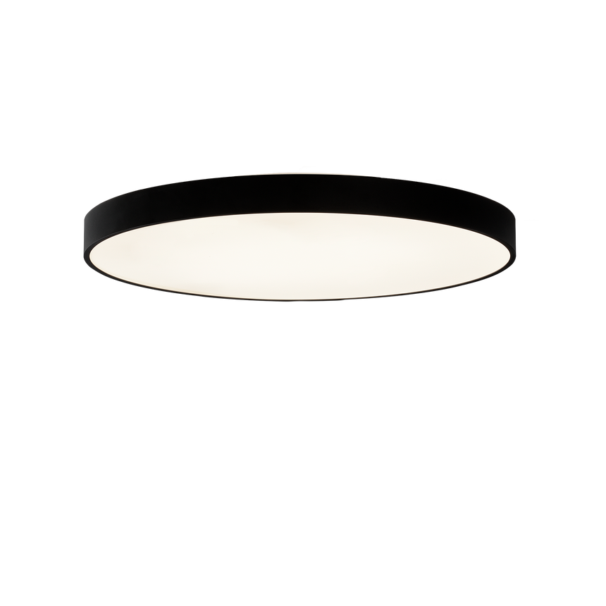 ACB Lisboa Plafón 3851/80 Negro Texturado, LED 80W 4000K 7320lm + 12W 4000K 915lm, CRI90 CL.I, LED integrado, Casambi P385181NCA