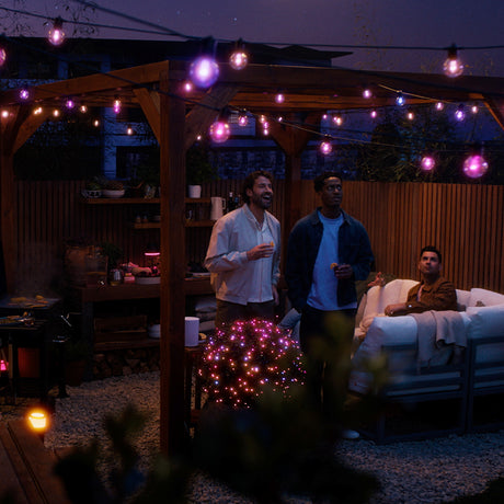 Philips Hue White and Color Ambiance RGBW Guirnalda 10 luces festavia negro RGBW 8,6W IP65 8721103063717 - imagen 5