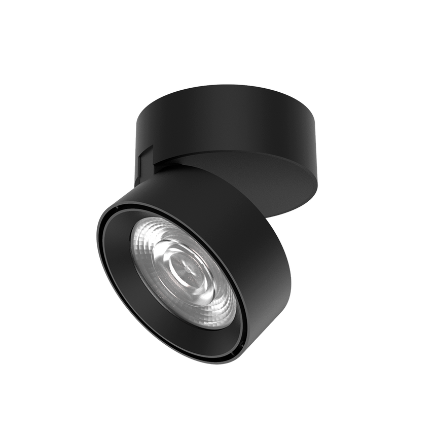 ACB Mako Plafón 3843/9 Negro Texturado, LED COB 20W 3000K 1875lm, CRI90 , LED integrado, Orientable P384310N