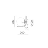 ACB Maui aplique de pared oro viejo mate - detalle del acabado