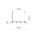 ACB Maui lámpara colgante oro viejo mate - detalle del acabado