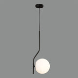 ACB Maui Lámpara de techo colgante 8163/1 Opal/Negro Mate, LED E27 15W, , (E27 max. Ø45 mm) C81631N