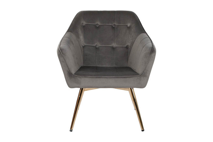 BUTACA VELVET GRIS OSC.74X74X90 /ITE207823 | ITEM