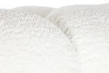 White textile swivel armchair with gold metal 212038