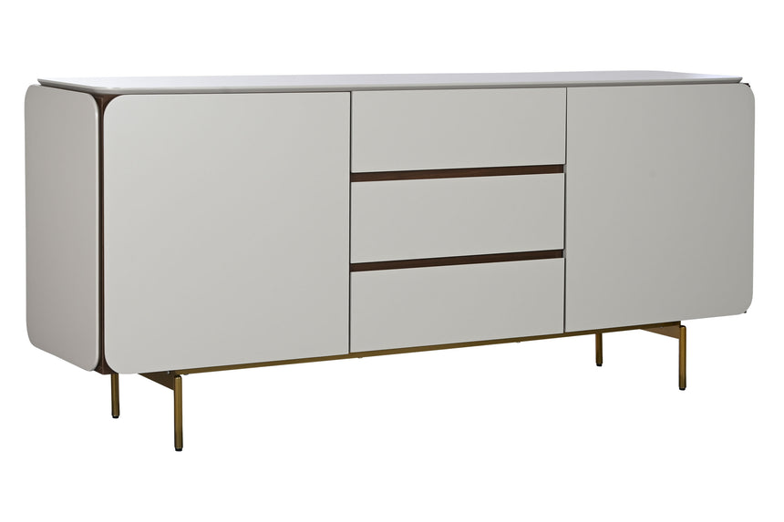 Wooden Buffet Sideboard 183x41.5x80 White Gold 217314