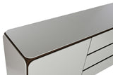 Wooden Buffet Sideboard 183x41.5x80 White Gold 217314