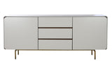 Wooden Buffet Sideboard 183x41.5x80 White Gold 217314