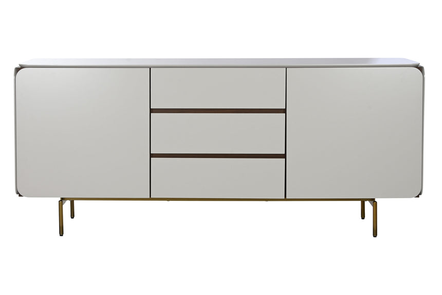 Wooden Buffet Sideboard 183x41.5x80 White Gold 217314
