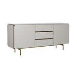 Aparador buffet de madera 183cm blanco dorado 217314