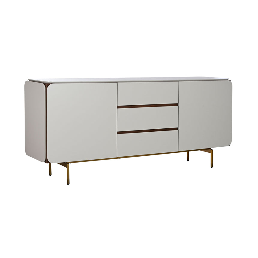 Aparador buffet de madera 183cm blanco dorado 217314
