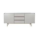 Aparador buffet de madera 183cm blanco dorado 217314