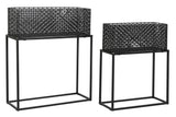 /ITE205976-2 MACETERO SET 2 METAL NEGRO PEQ | ITEM