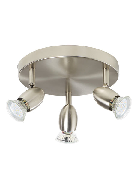Plafón de techo MDC Ouvi cromo gris orientable 570133501
