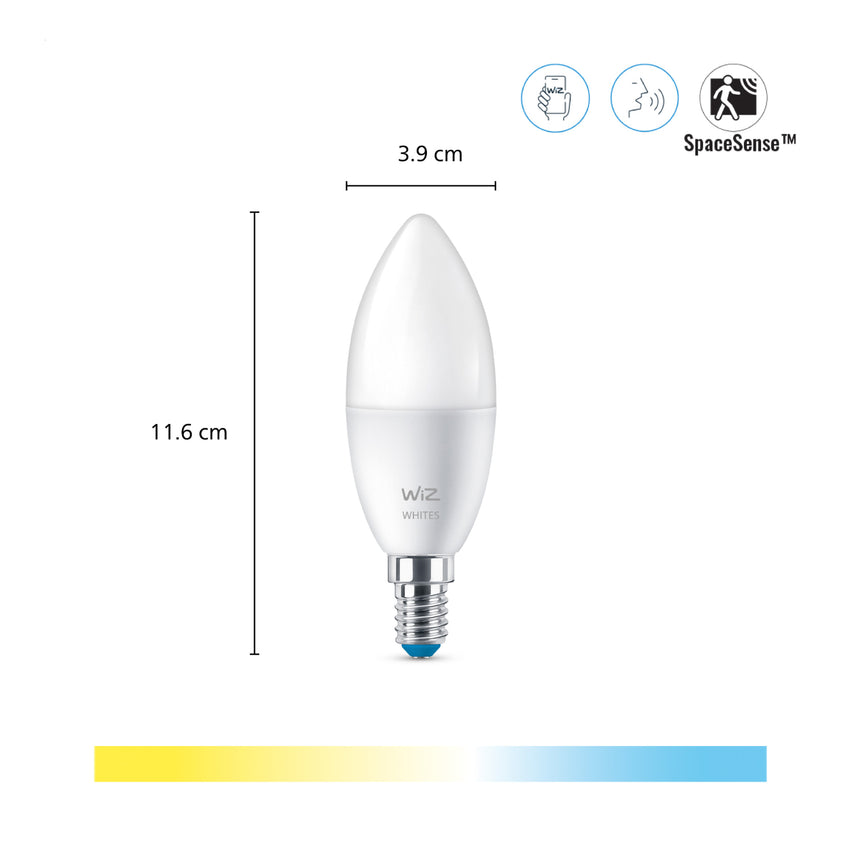 Bombilla LED Vela Philips Instelbaar wit regulable C37 40W E14 470lm 787073
