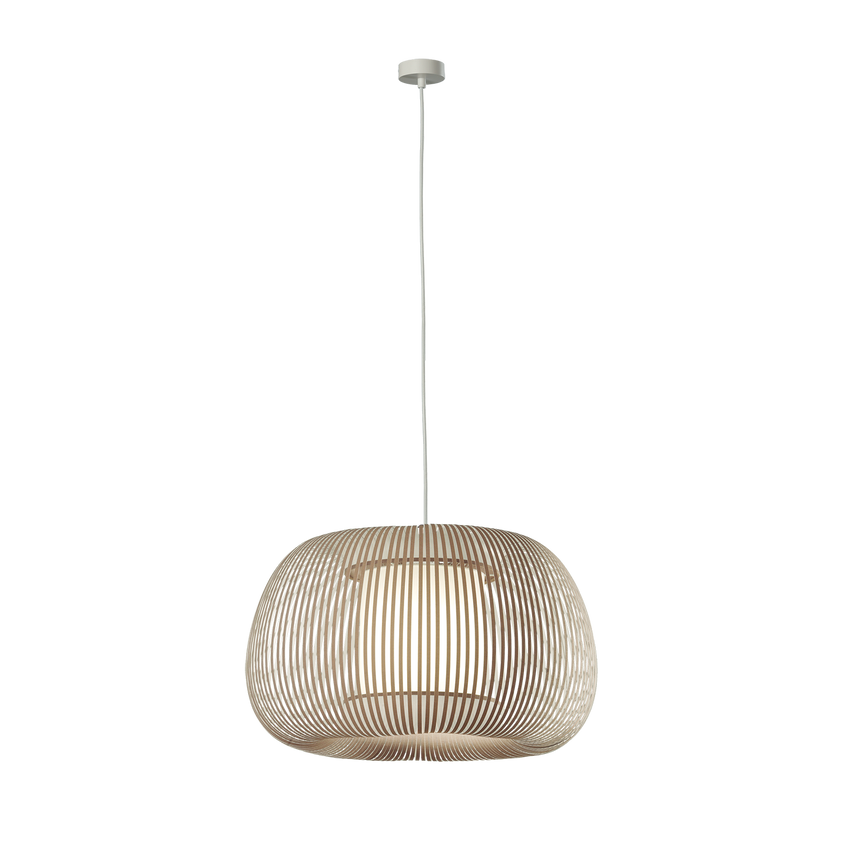 ACB Mirta Lámpara de techo colgante 3055/45 Piedra, Kit Blanco Text., LED E27 15W, C3055181PIB