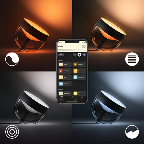 Philips Hue White and Color Ambiance Lámpara de mesa Iris negro RGBW 8W 871951426448900 570lm - imagen 6