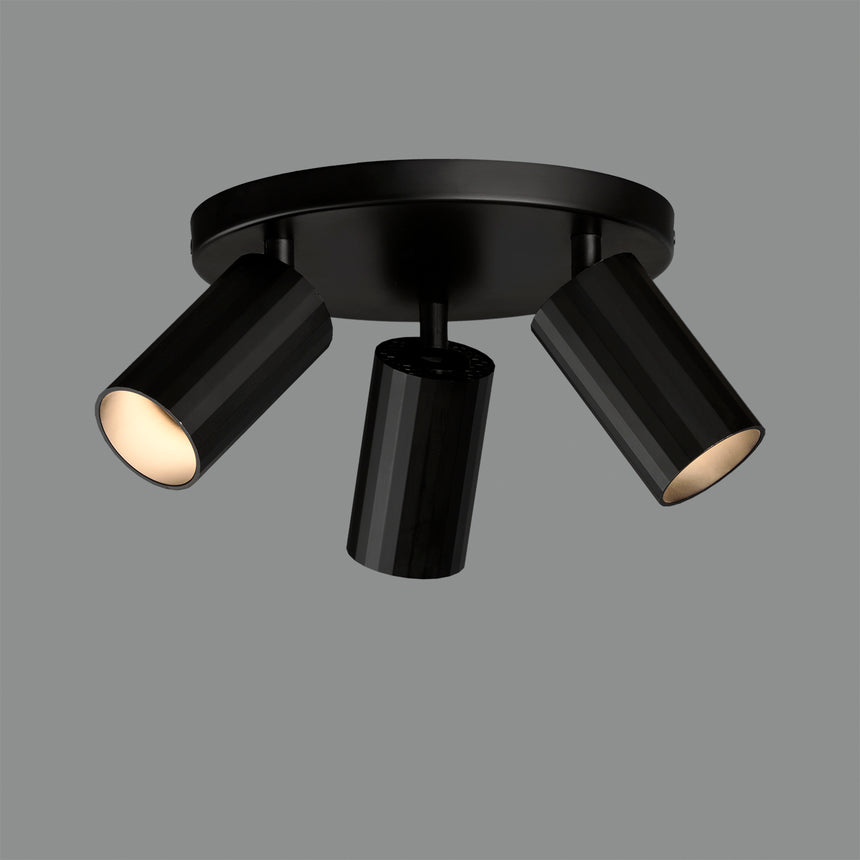 ACB Modrian Plafón 3951/P3 Negro, LED GU10 3x8W, , Orientable P3951280N
