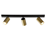 ACB Modrian Plafón 3951/R3 Oro Técnico/Negro, LED GU10 3x8W, , Orientable P3951380O