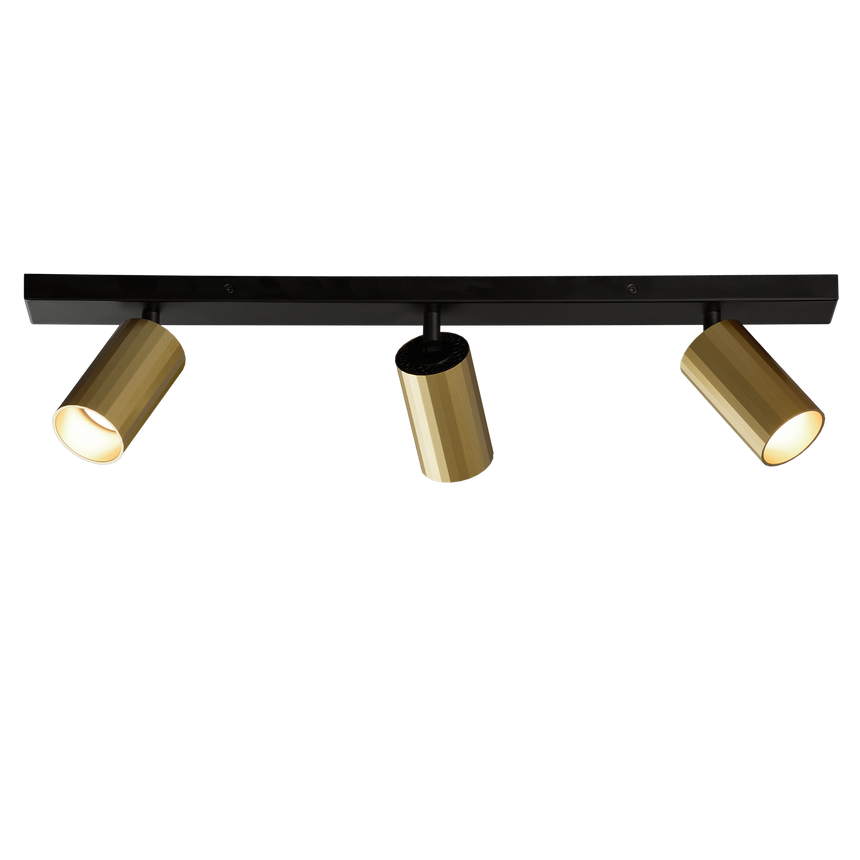 ACB Modrian Plafón 3951/R3 Oro Técnico/Negro, LED GU10 3x8W, , Orientable P3951380O