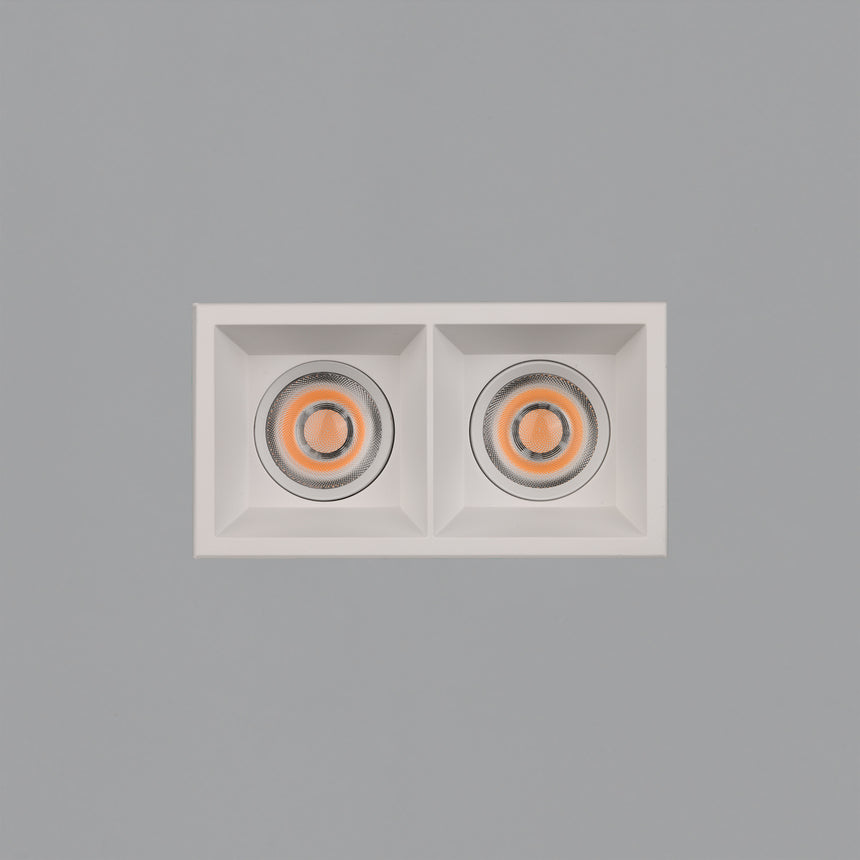 ACB Move Empotrable 3984/8 Cuadrado Blanco Texturado, LED COB 2x12W 3000K 2520lm, CRI90 I IP44/IP20, LED integrado E3984102B