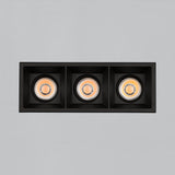 ACB Move Empotrable 3984/8 Cuadrado Negro Texturado, LED COB 3x12W 2700K 3480lm, CRI90 I IP44/IP20, LED integrado E3984193N