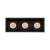 ACB Move Empotrable 3984/8 Cuadrado Negro Texturado, LED COB 3x12W 2700K 3480lm, CRI90 I IP44/IP20, LED integrado E3984193N