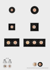 ACB Move Empotrable 3984/6 Circular Negro Texturado, LED COB 5W 3000K 415lm, CRI90 I IP44/IP20, LED integrado E3984000N