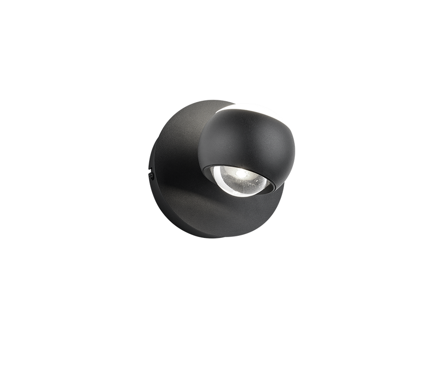 Aplique de pared Cannon Trio negro 24441132