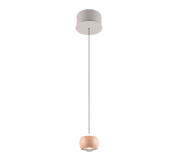 Lámpara colgante Trio Cannon melocotón y gris cálido LED 5W MR34440148