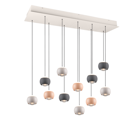 Lámpara colgante Cannon Trio multicolor 11 luces 34441117