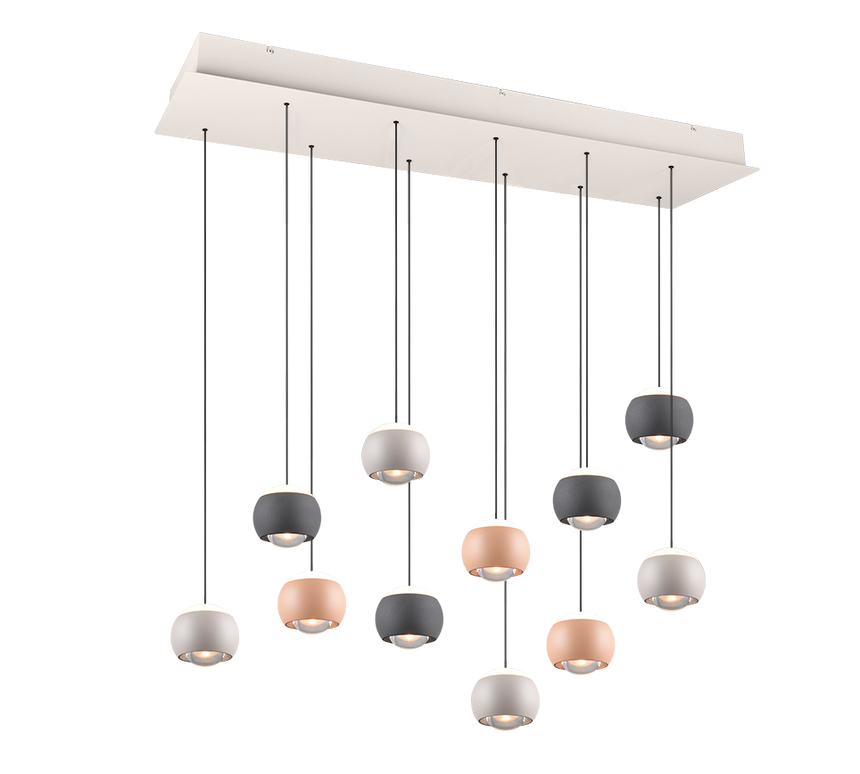 Lámpara colgante Cannon Trio multicolor 11 luces 34441117