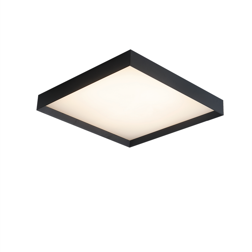 ACB Munich Plafón 3759/60 Negro texturado, LED 52W 3000K 3967lm, CRI90 CL.I, LED integrado, Casambi