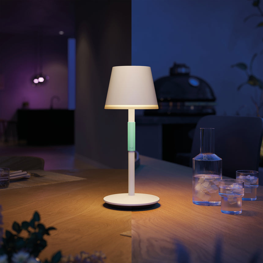 Philips Hue White and Color Ambiance Lámpara de mesa Go blanco RGBW 6W IP54 530lm 40457100 - imagen 4