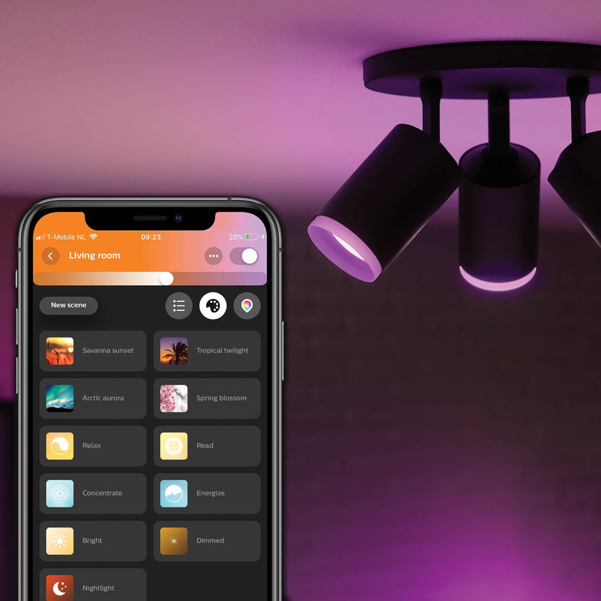 Philips Hue White and Color Ambiance Foco Fugato negro RGBW 4,2W 1200lm 8720169319332 - imagen 3