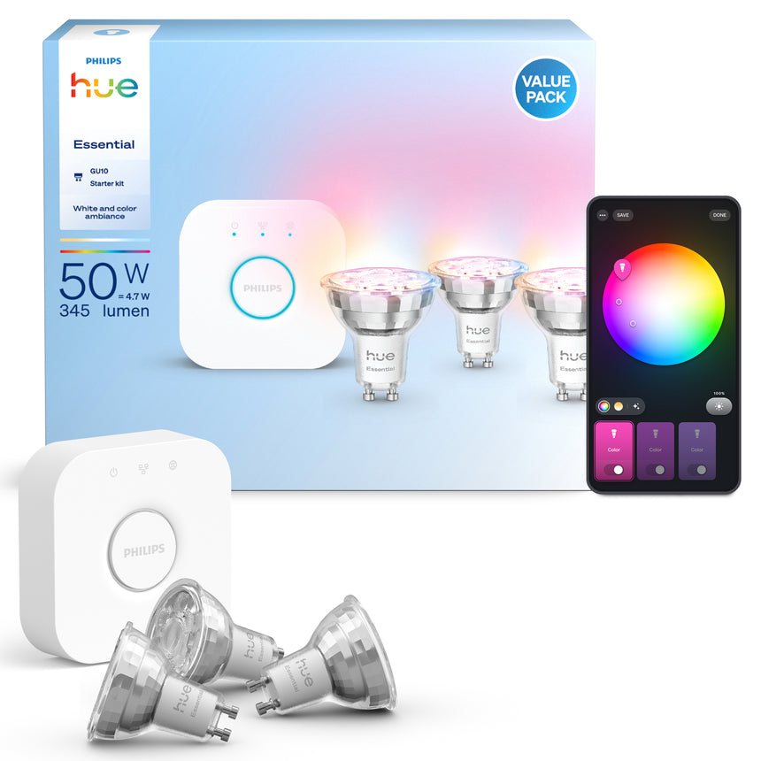 Philips Hue White and Color Ambiance Kit de inicio Essential blanco RGBW 3W (4 87211