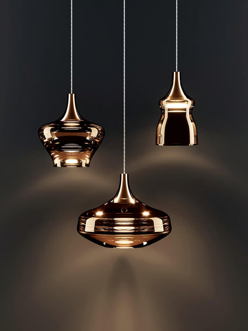Lodes Lámpara colgante Nostalgia grande negro bronce brillante LED 2700K 15417-4627