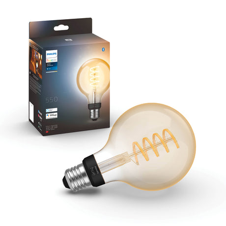 Philips Hue Bombilla globo filament White Ambiance E27 7W 871951430148100 550lm
