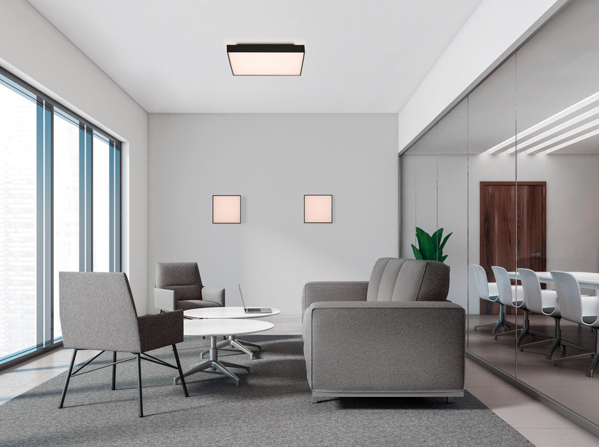 ACB Oporto Plafón negro LED + LED difusor, Slide Switch P3973070N
