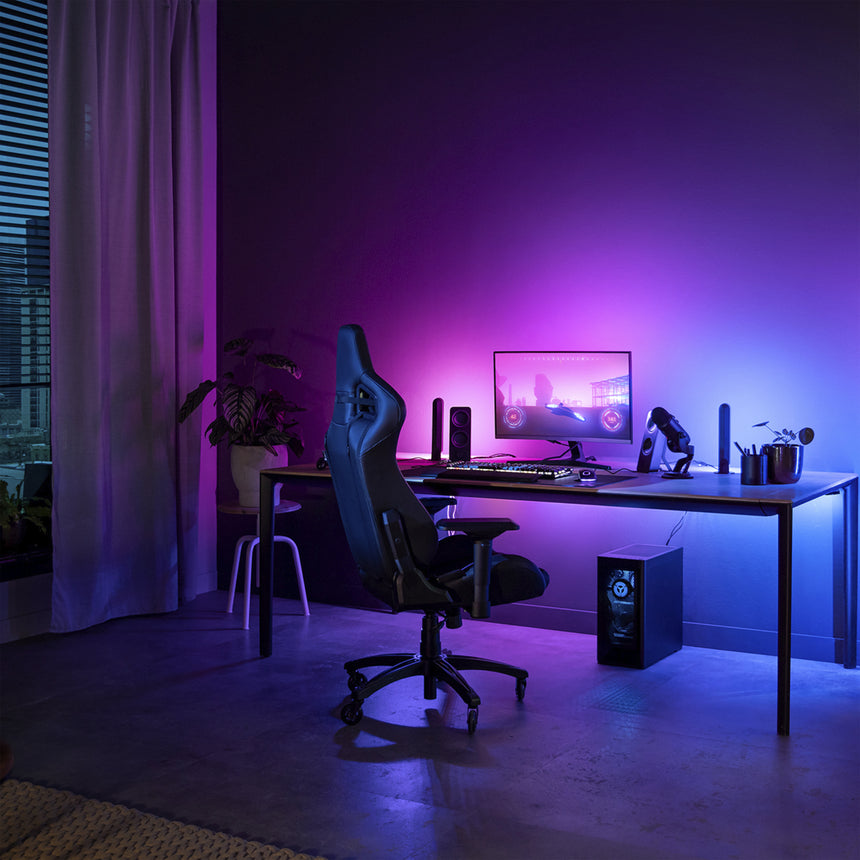 Philips Hue White and Color Ambiance Tira LED Play Gradient transparente RGBW 18W
