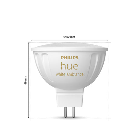 Philips Hue White and Color Ambiance Bombilla dicroica 2 luces RGBW MR16 6,3W 871951449164900 - imagen 7
