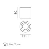 ACB Vanduo Plafón 3467/8 Blanco texturado, LED GU10 8W, I IP65 P3467181B