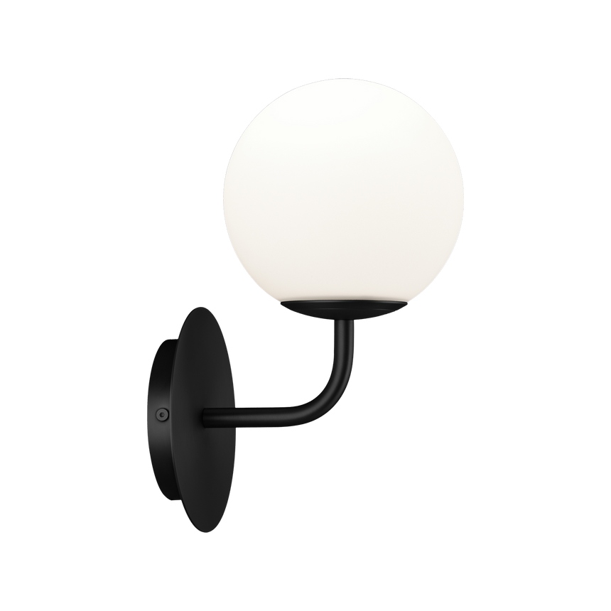 ACB Parma Aplique 16/3946-15 IP Negro Mate/Opal, LED E27 15W, I IP44, (E27 max. Ø45 mm) A3946180N