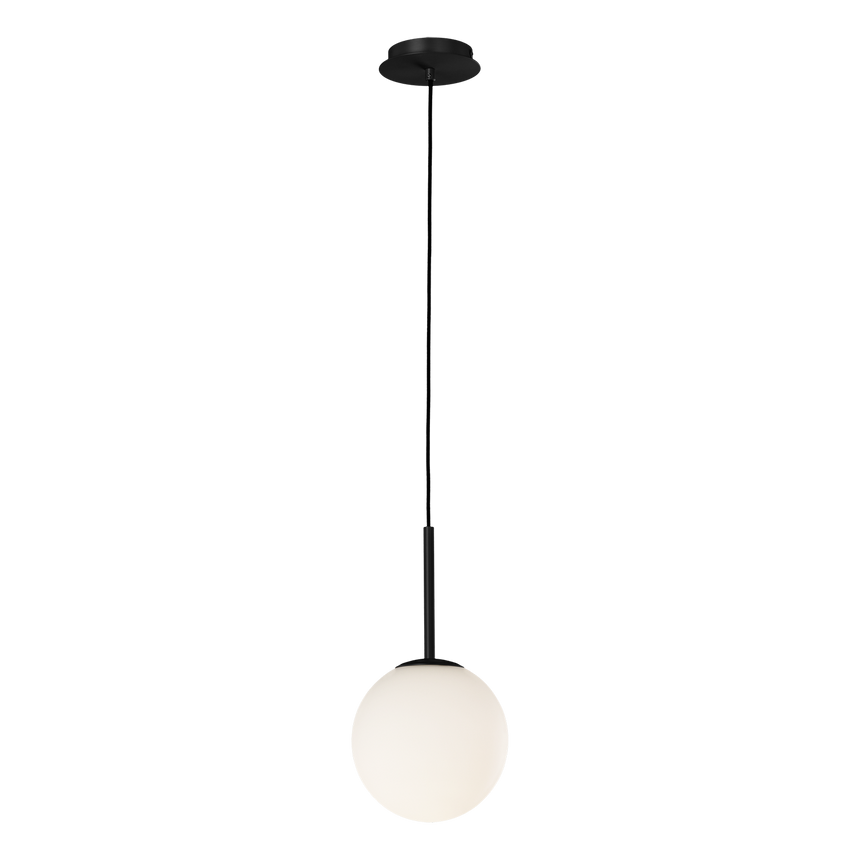 ACB Parma Lámpara de techo colgante 3946/18 Negro Mate/Opal, LED E27 15W, I IP44 C3946080N