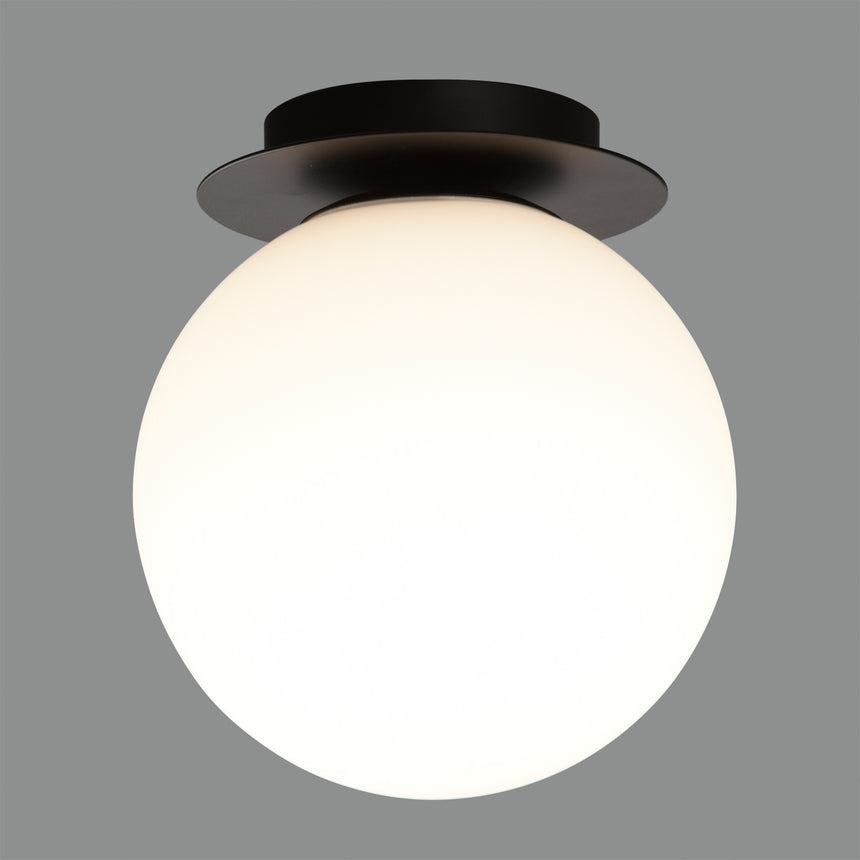 ACB Parma Plafón 3946/18 IP Opal/Negro Mate, LED E27 15W, I IP44, (E27 max. Ø45 mm) P3946080N
