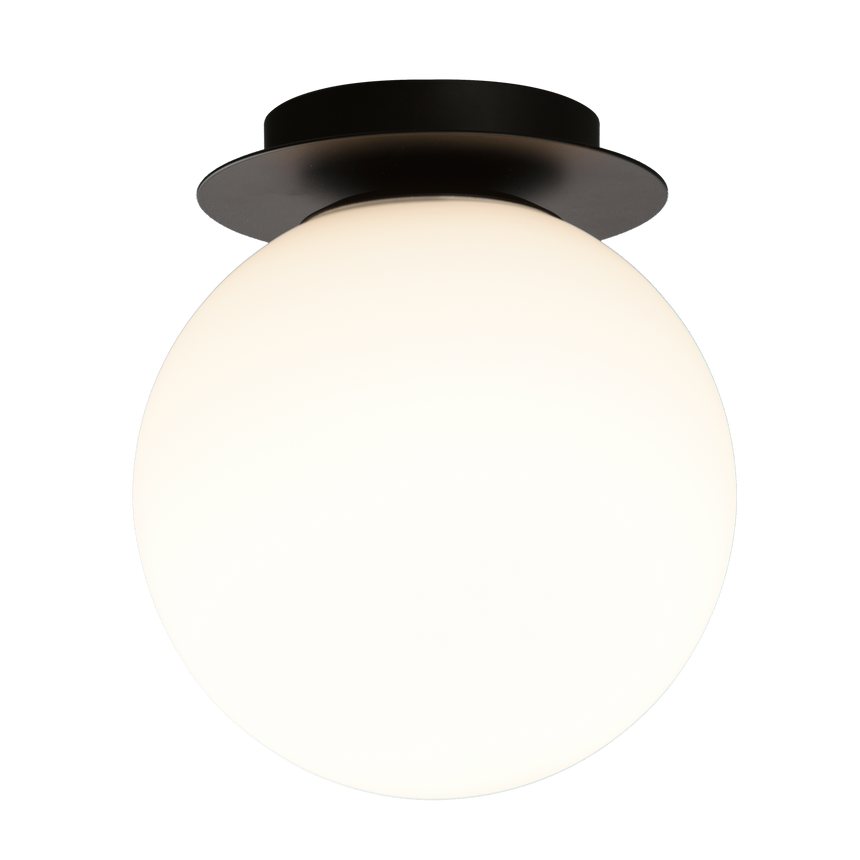 ACB Parma Plafón 3946/18 IP Opal/Negro Mate, LED E27 15W, I IP44, (E27 max. Ø45 mm) P3946080N