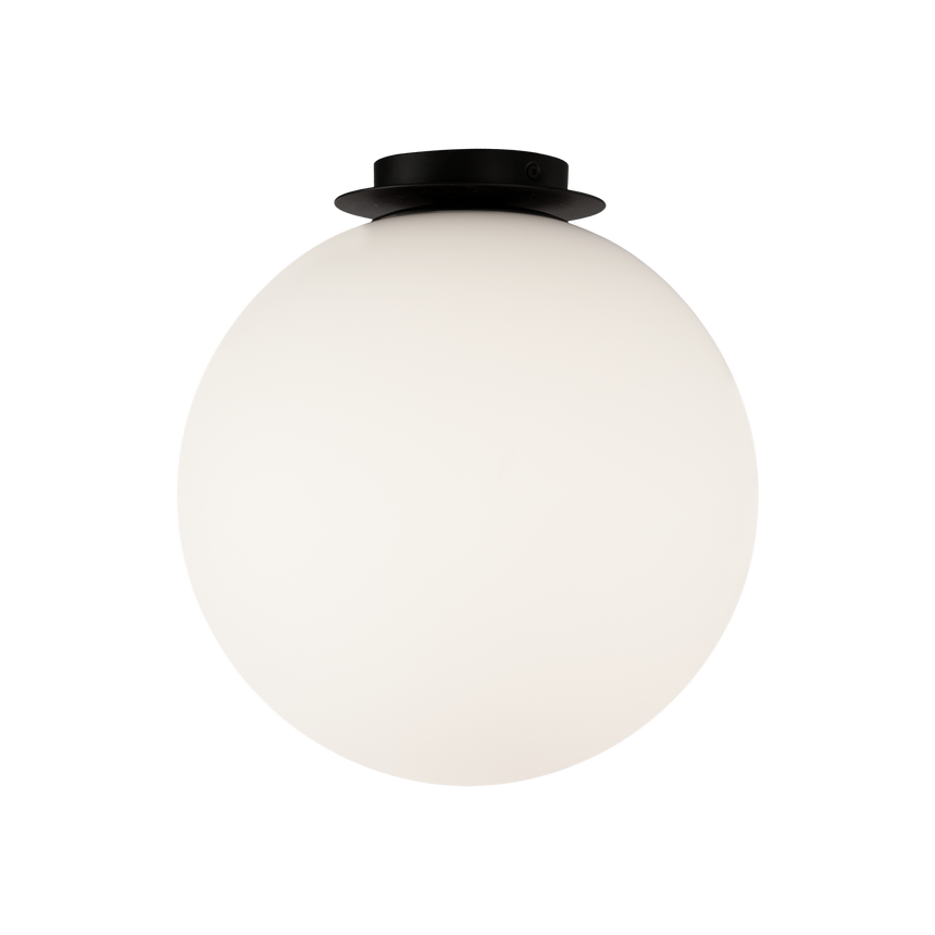 ACB Parma Plafón 3946/30 IP Negro Mate/Opal, LED E27 15W, I IP44 P3946180N