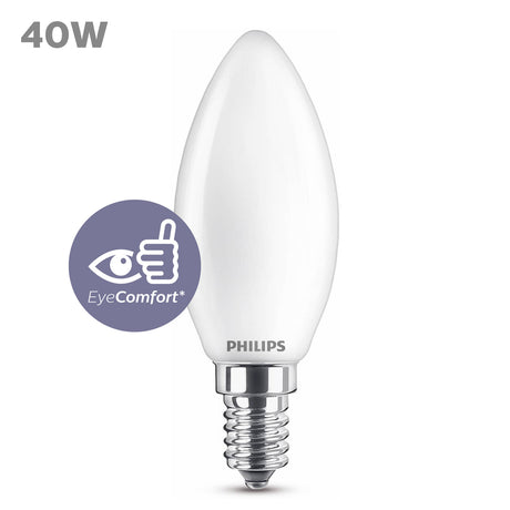 Bombilla de filamento Philips mate B35 40W E14 2700K 470lm 763398 - vista alternativa