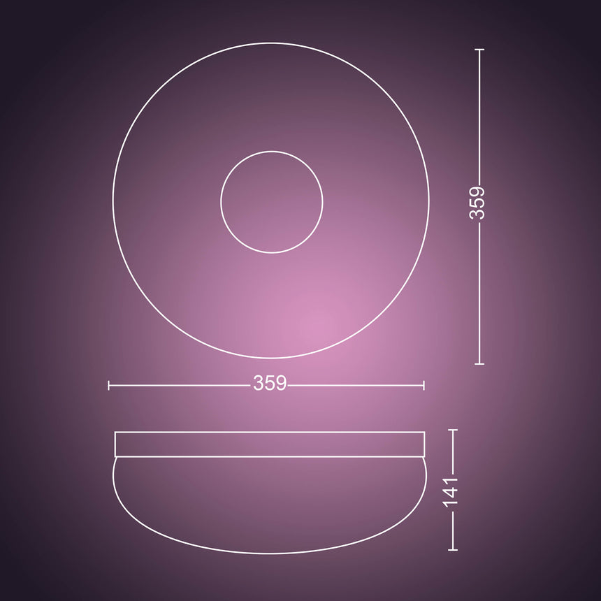 Philips Hue White and Color Ambiance Plafón flourish blanco RGBW 33W 2250lm 8719514343504 - imagen 8