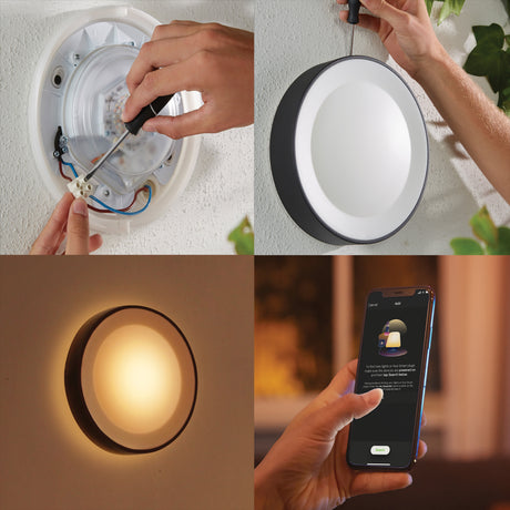 Philips Hue White and Color Ambiance Aplique de pared Daylo negro RGBW 15W IP44 1746530P7 - imagen 5