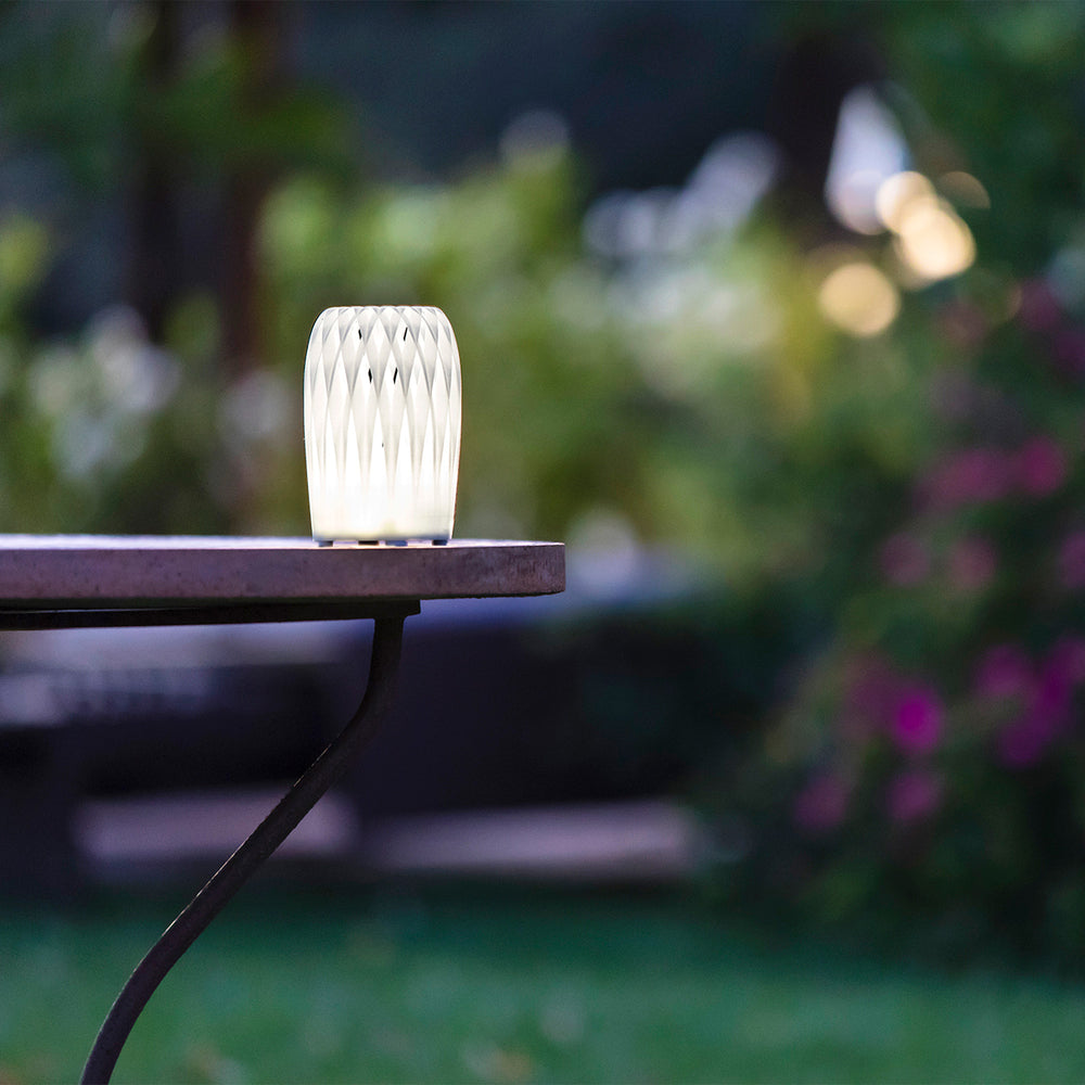 Faro ROSETA Lámpara de mesa exterior portátil LED batería blanca 01201